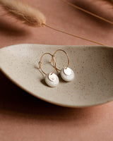 Creolen 'Plättchen' aus Porzellan