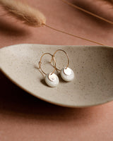 Creolen 'Plättchen' aus Porzellan