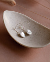 Creolen 'Plättchen' aus Porzellan