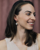 Creolen mit Porzellan-Anhänger 'Terrazzo'