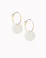 Creolen 'Plättchen' aus Porzellan