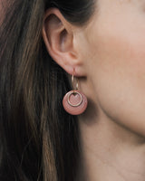 Creolen 'Ring' mit Porzellan-Anhänger