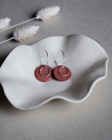 Creolen 'Ring' mit Porzellan-Anhänger