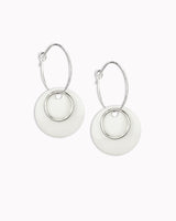 Creolen 'Ring' mit Porzellan-Anhänger