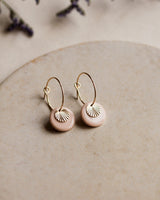 Creolen 'Sonnenplättchen' aus Porzellan