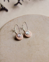 Creolen 'Sonnenplättchen' aus Porzellan