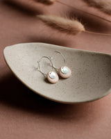 Creolen 'Sonnenplättchen' aus Porzellan