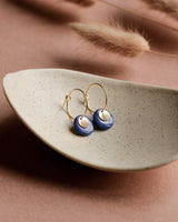 Creolen 'Sonnenplättchen' aus Porzellan