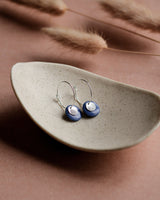 Creolen 'Sonnenplättchen' aus Porzellan