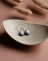 Creolen 'Sonnenplättchen' aus Porzellan