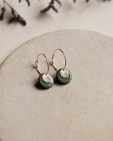 Creolen 'Sonnenplättchen' aus Porzellan