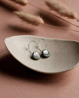 Creolen 'Sonnenplättchen' aus Porzellan