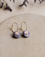 Creolen 'Sonnenplättchen' aus Porzellan