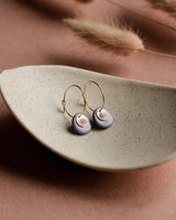 Creolen 'Sonnenplättchen' aus Porzellan