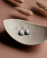 Creolen 'Sonnenplättchen' aus Porzellan