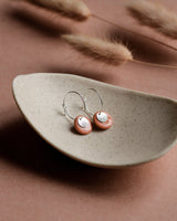 Creolen 'Sonnenplättchen' aus Porzellan