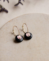 Creolen 'Sonnenplättchen' aus Porzellan