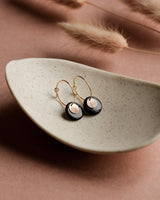 Creolen 'Sonnenplättchen' aus Porzellan