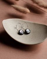 Creolen 'Sonnenplättchen' aus Porzellan