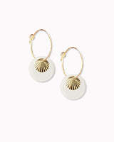 Creolen 'Sonnenplättchen' aus Porzellan