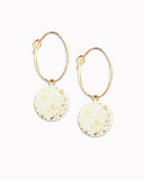 Creolen mit Porzellan-Anhänger 'Terrazzo'