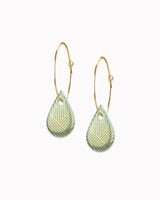 Creolen mit Porzellan-Anhänger 'Tropfen Triple'