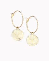 Creolen mit Porzellan-Anhänger 'Triple'