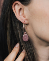 Creolen mit Porzellan-Anhänger SALE Mauve
