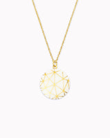 Halskette mit Porzellan-Anhänger 'Geo'