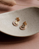 Ohrstecker 'Mondplättchen' aus Porzellan