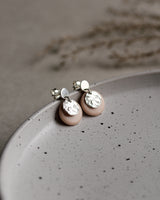 Ohrstecker 'Mondplättchen' aus Porzellan