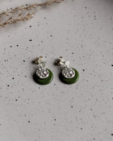 Ohrstecker 'Mondplättchen' aus Porzellan