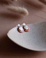 Ohrstecker 'Mondplättchen' aus Porzellan