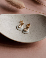 Ohrstecker 'Mondplättchen' aus Porzellan