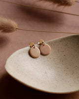 Ohrstecker 'Porzellanplättchen Rund'