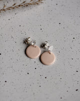 Ohrstecker 'Porzellanplättchen Rund'