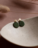 Ohrstecker 'Porzellanplättchen Rund'