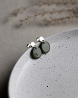 Ohrstecker 'Porzellanplättchen Rund'