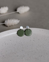 Ohrstecker 'Porzellanplättchen Rund'