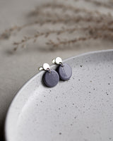 Ohrstecker 'Porzellanplättchen Rund'