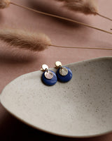 Ohrstecker 'Sonnenplättchen' aus Porzellan