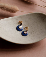 Ohrstecker 'Sonnenplättchen' aus Porzellan