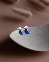 Ohrstecker 'Sonnenplättchen' aus Porzellan