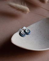 Ohrstecker 'Sonnenplättchen' aus Porzellan