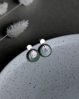 Ohrstecker 'Sonnenplättchen' aus Porzellan