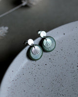 Ohrstecker 'Sonnenplättchen' aus Porzellan