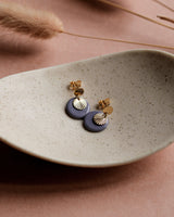 Ohrstecker 'Sonnenplättchen' aus Porzellan