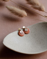 Ohrstecker 'Sonnenplättchen' aus Porzellan