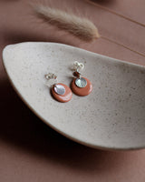 Ohrstecker 'Sonnenplättchen' aus Porzellan