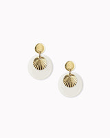 Ohrstecker 'Sonnenplättchen' aus Porzellan